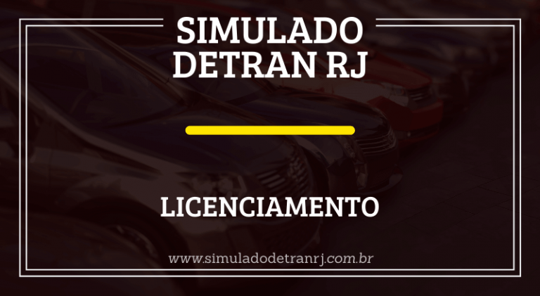 Simulado Detran RJ Licenciamento Anual Simulado Detran RJ